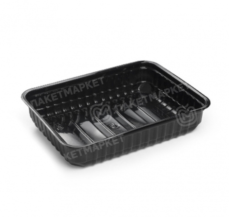 Контейнер без крышки  500мл внутр 179*132*37мм ПП прям/черн дно СтП 1/50/500шт