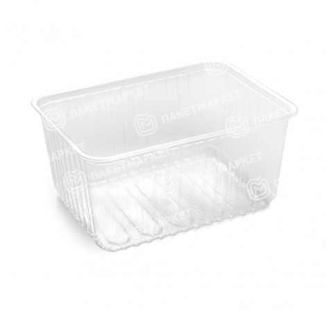 Контейнер без крышки 1500мл внутр 179*132*89мм ПП прям/проз дно СтП 1/50/500шт